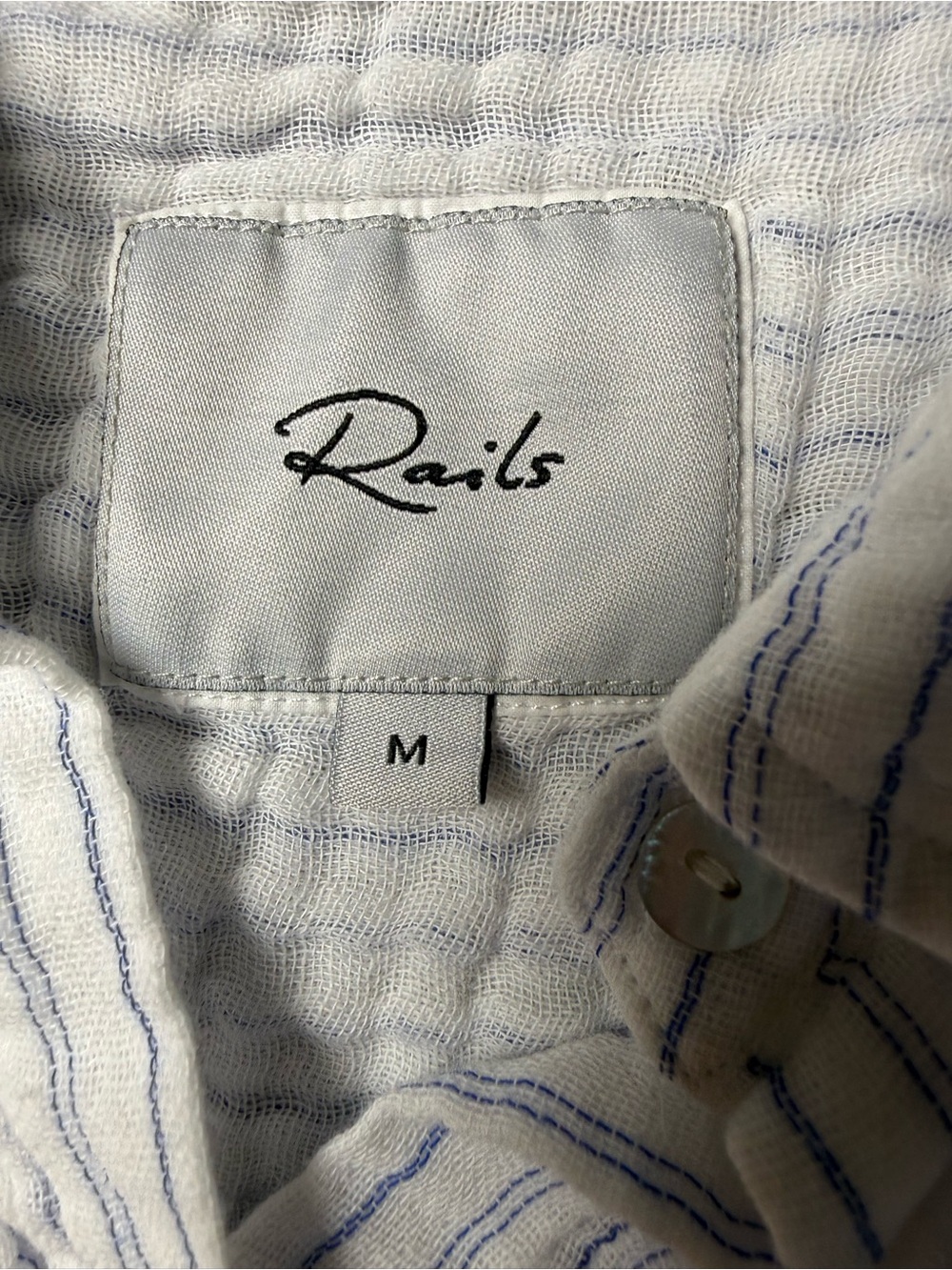 Rails Ellis Cotton Shirt in Davenport Stripe 100% Cotton - Picture 3 of 16